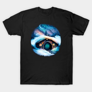 Round Doors in Winter - Fantasy T-Shirt